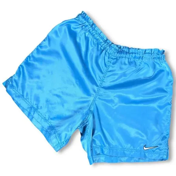 Vintage Nike Shorts OG Big Swoosh 90s Blue Windbreaker Running XS 26 - Picture 9 of 10